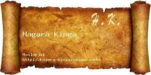 Hagara Kinga névjegykártya